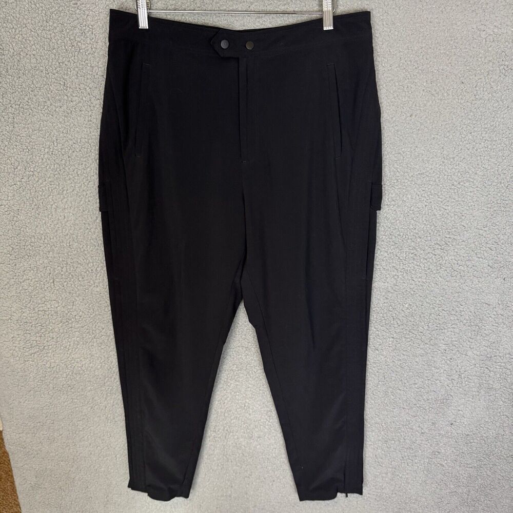 Athleta‎ Uptown Ankle Pant Womens 14 Black Pockets Stretch Athleisure Active